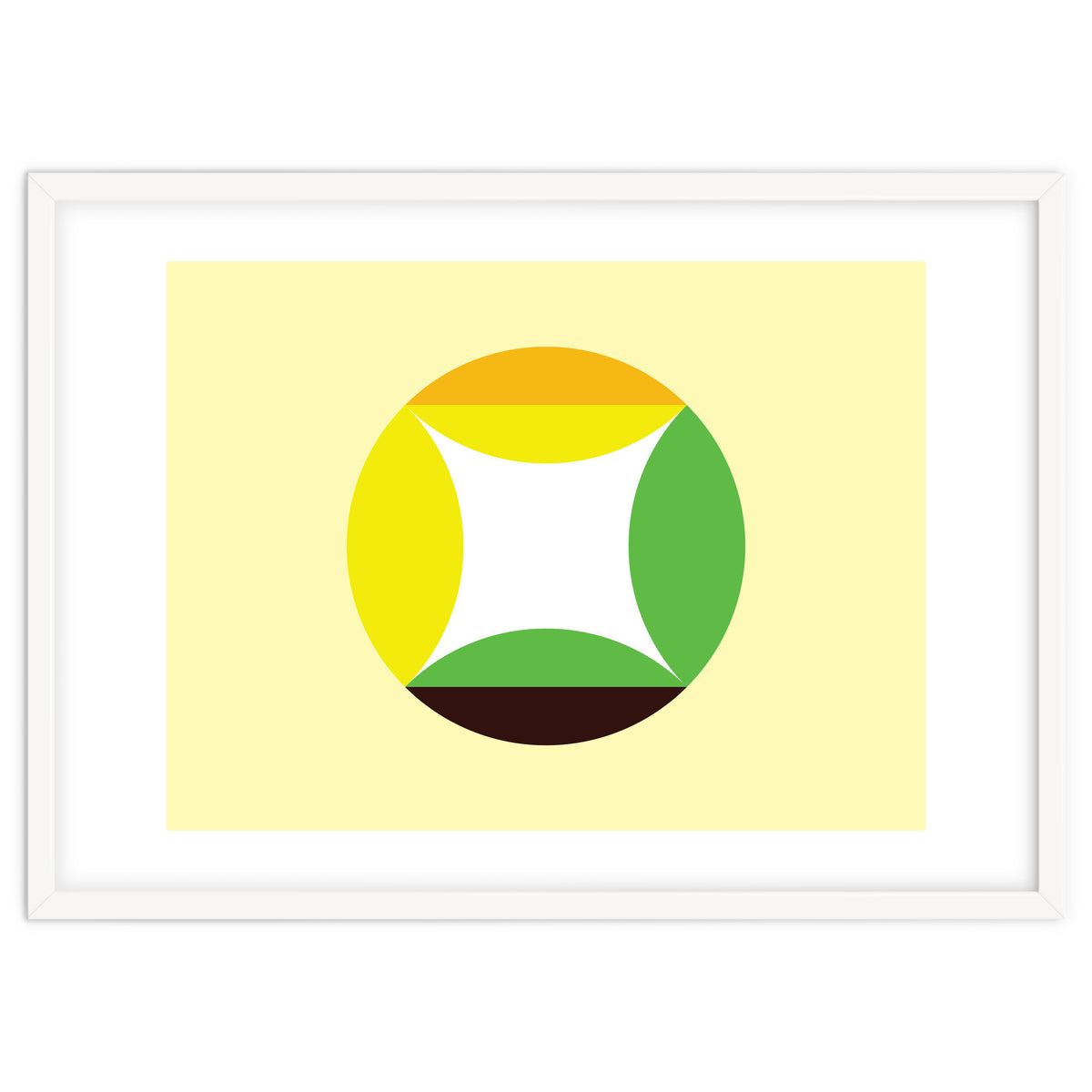Geometric Shapes No. 21 - yellow, green & orange