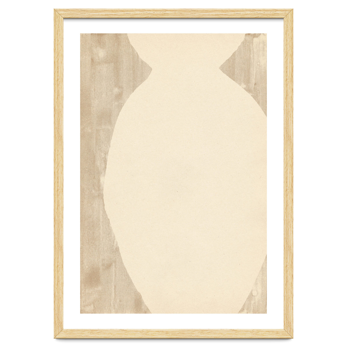 Creame tone vase silhouette