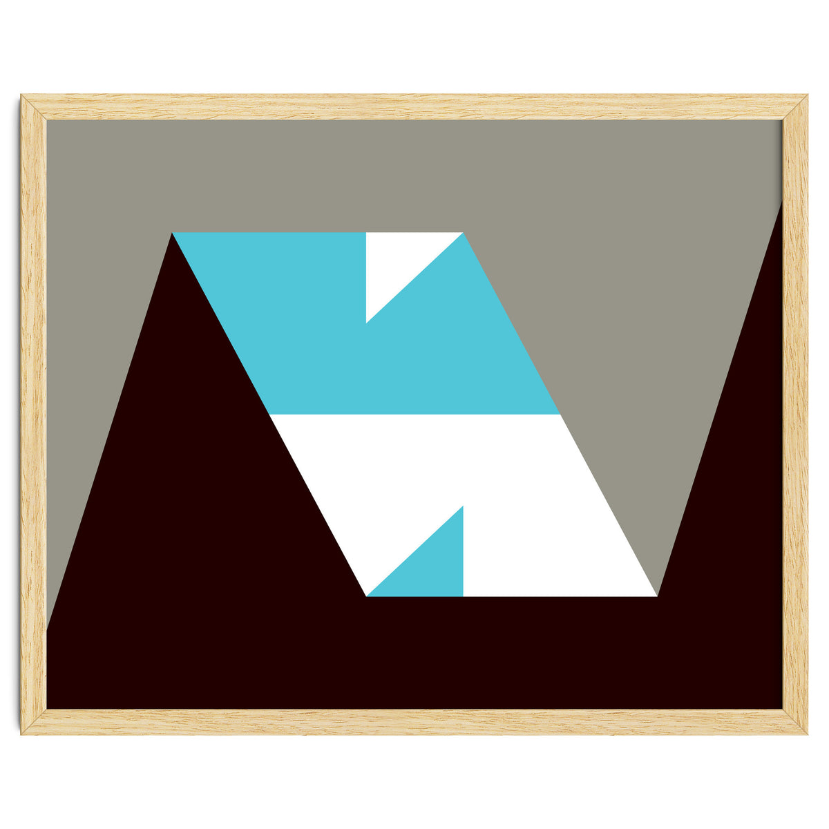 Geometric Shapes No. 48 - grey & blue