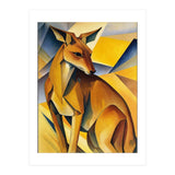 Kangaroo Abstract Oil Painting (Print Only) thumbnail
