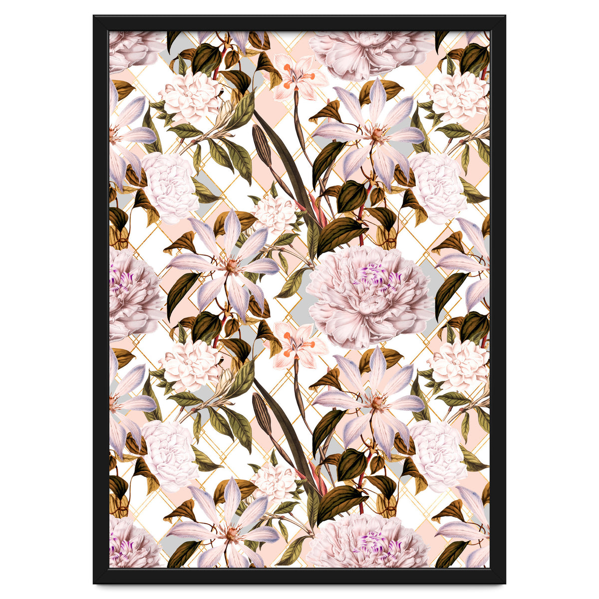 Pink flowering in geometric