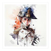 Watercolor Napoleonic Soldier Woman #4 (Print Only)