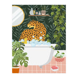 Cheetah in Tropical Bathroom (Print Only) thumbnail