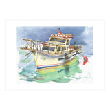 Yacht painting watercolor (Print Only) thumbnail