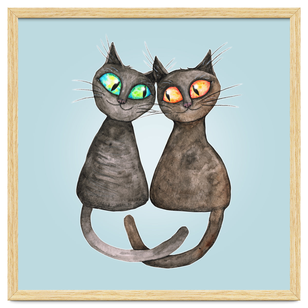 Two cute loving cats