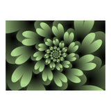 Green Floral Satin  (Print Only) thumbnail