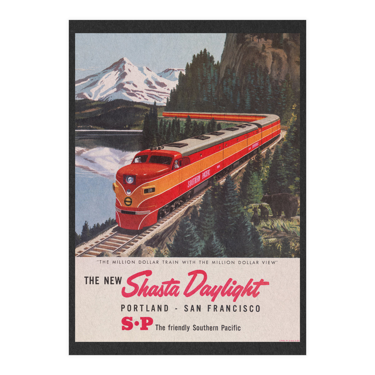 The New Shasta Daylight Train Advertisement (Print Only)