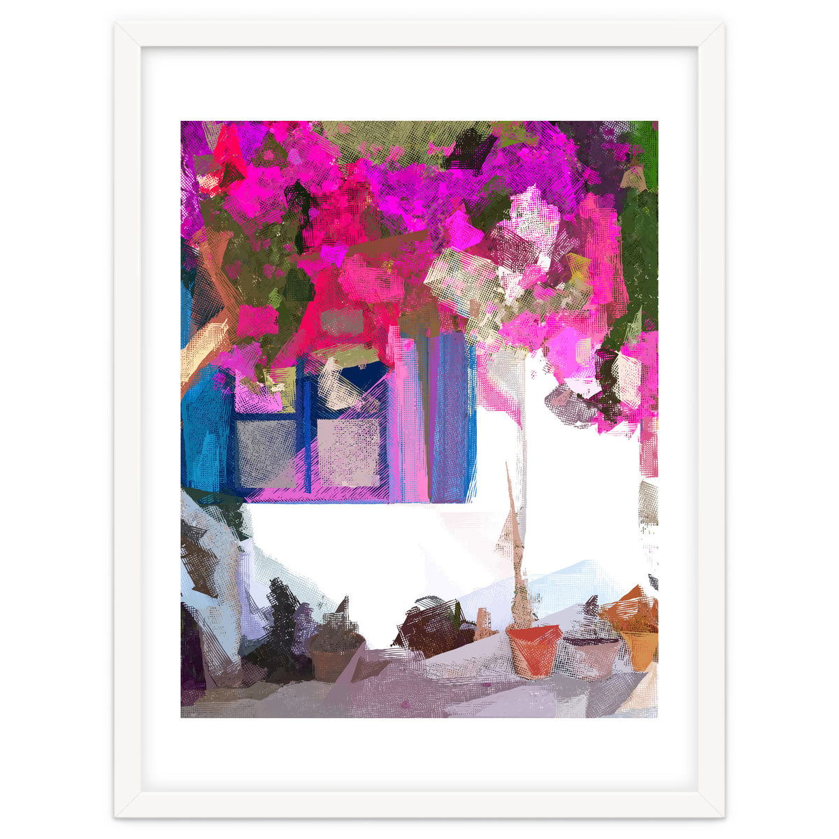 Blossom Is Just Around The Corner, Bougainvillea Tropical Greece Architecture, Botanical SummerTravel Bohemian