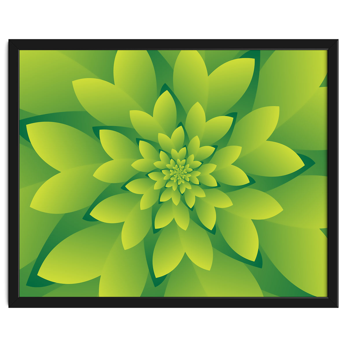 Abstract Green Floral Design 3D ART