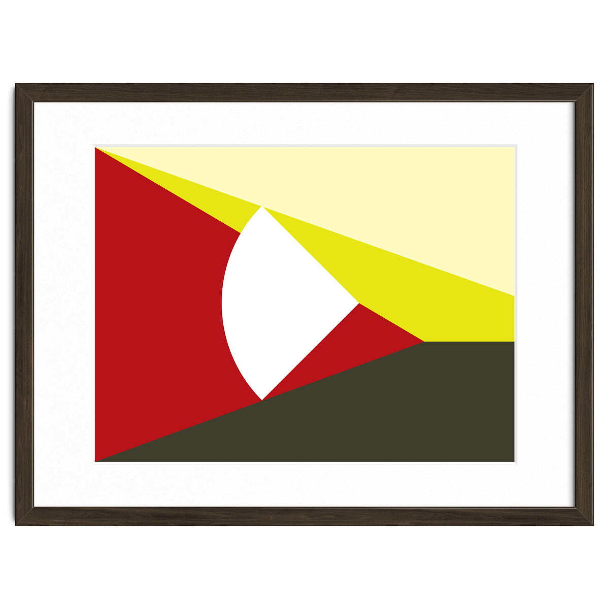 Geometric Shapes No. 13 - red, brown & yellow