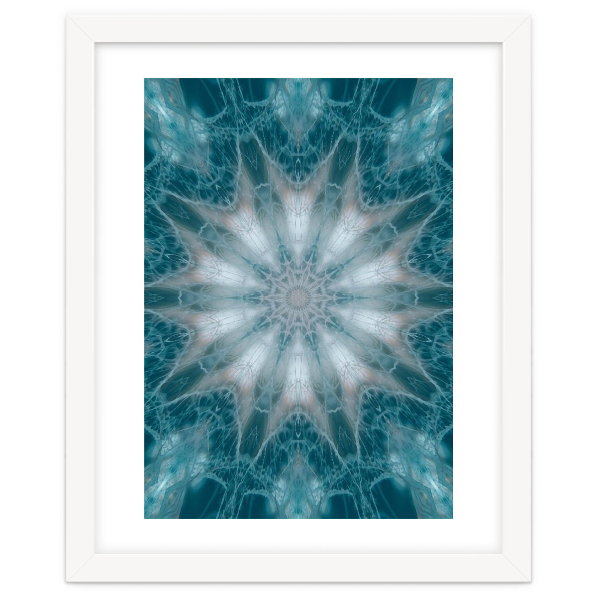 Mandala - Green, White, Rose