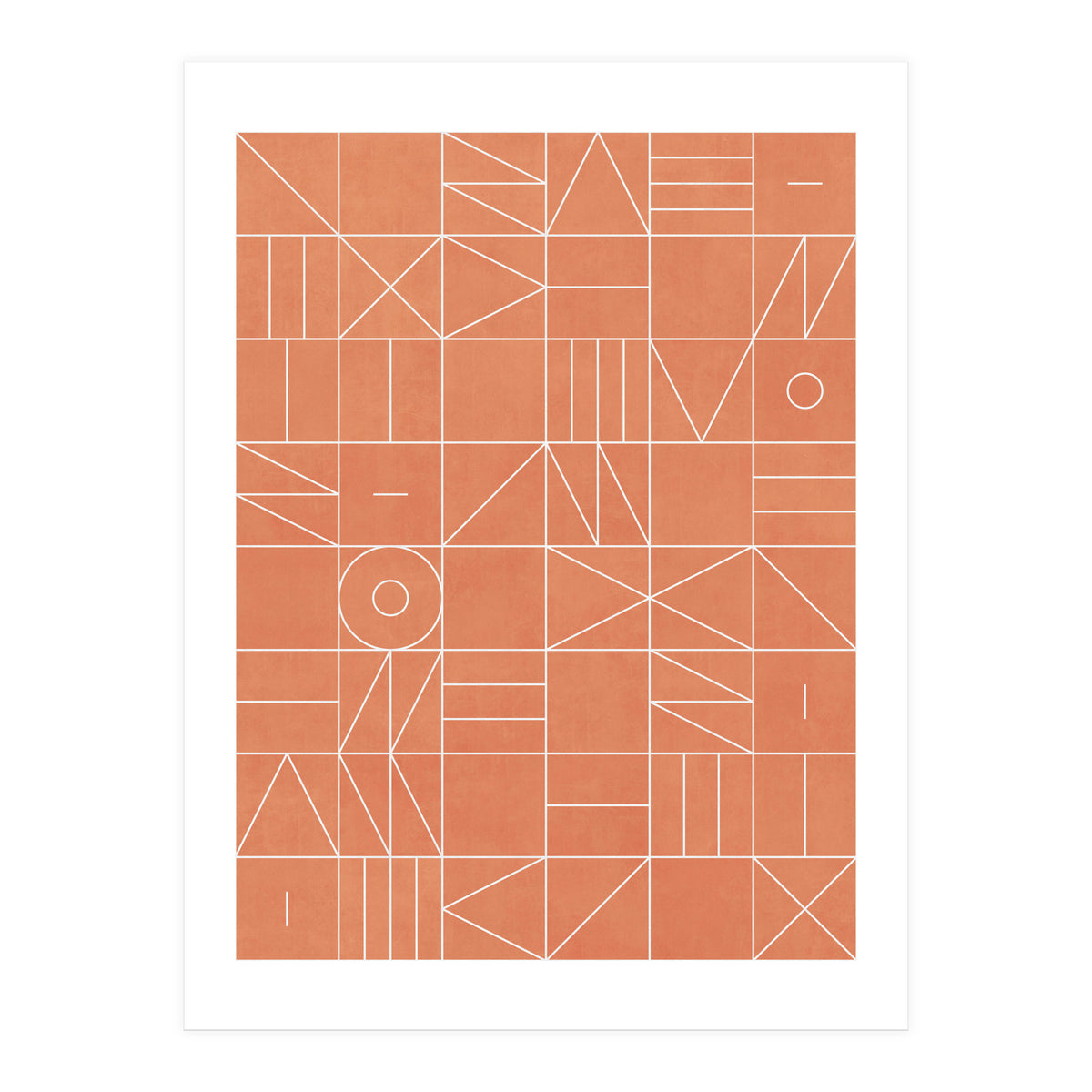 My Favorite Geometric Patterns No.5 - Coral (Print Only)