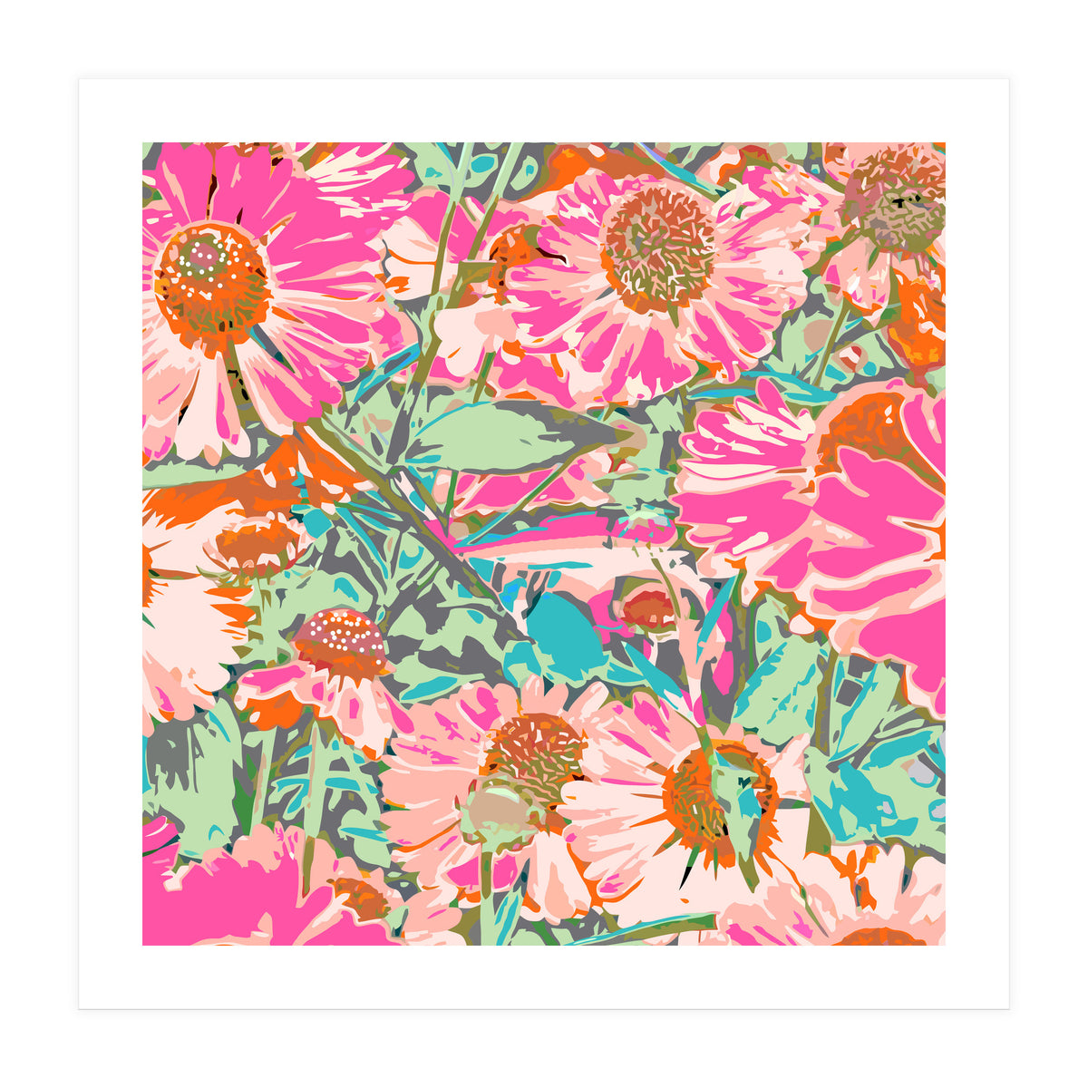 Pink Sunflowers (Print Only)