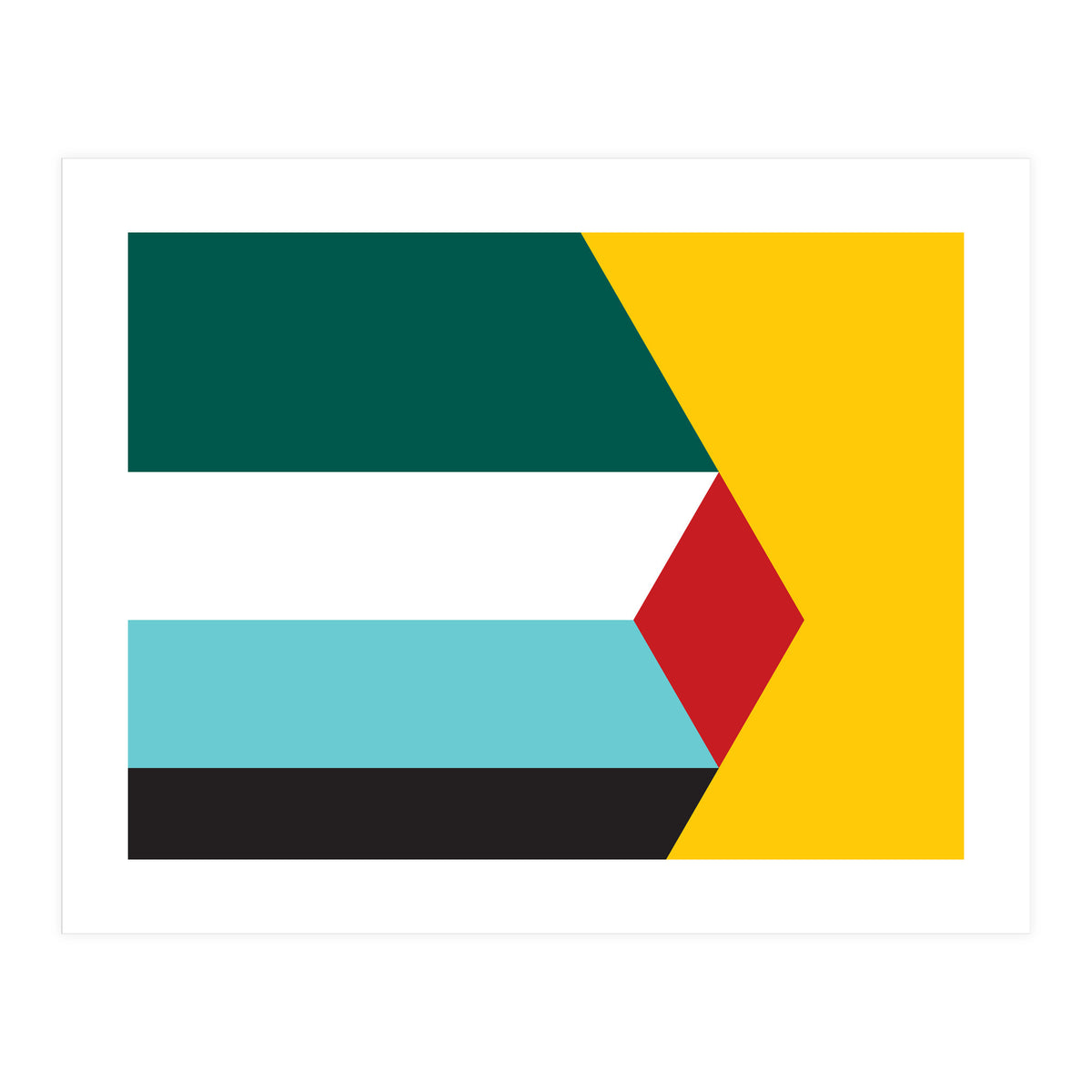 Geometric Shapes No. 43 - yellow & green (Print Only)