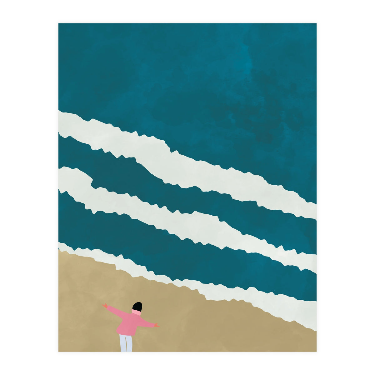 Minimalist Beach Illustration (Print Only)