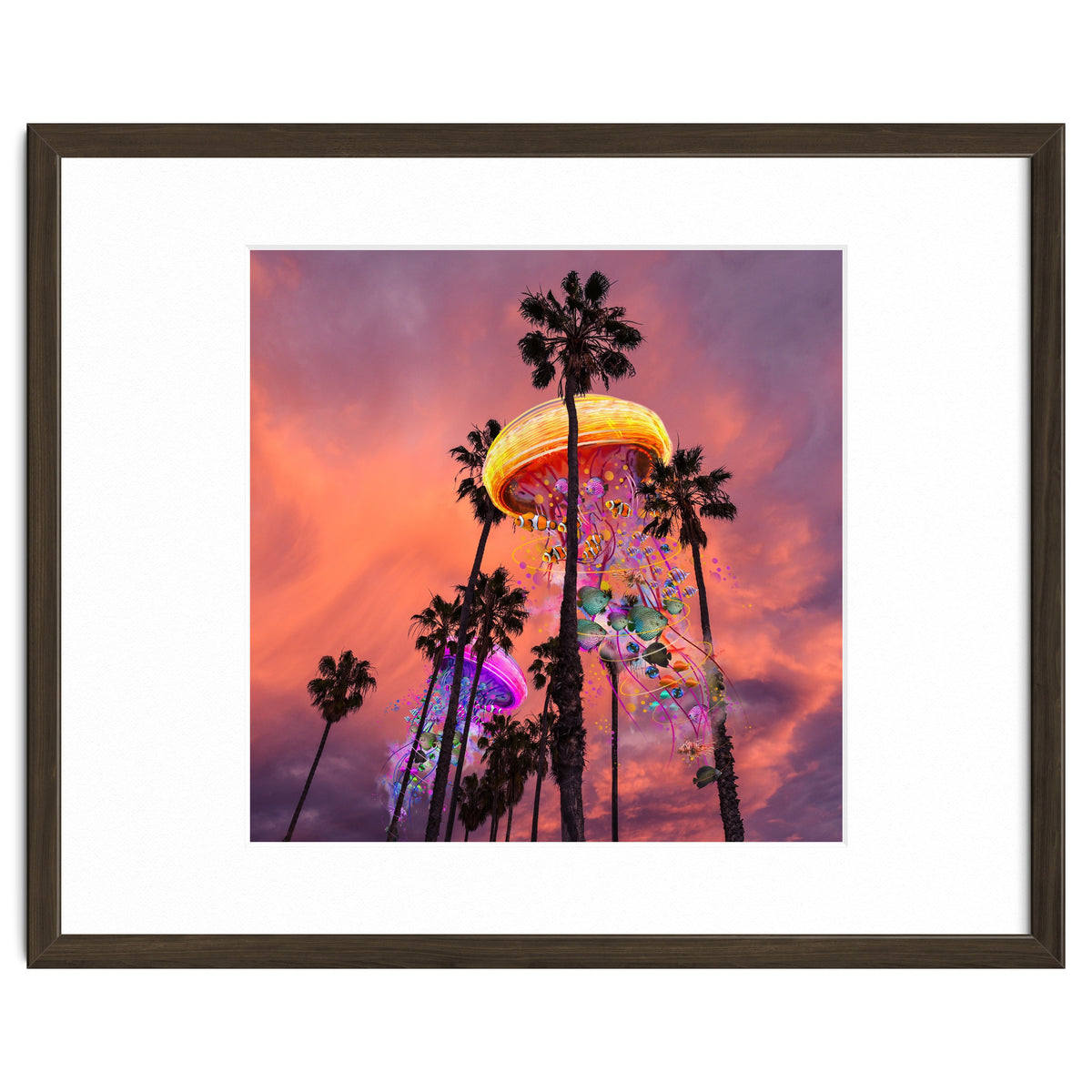 Electric Jellyfish in Palm Trees