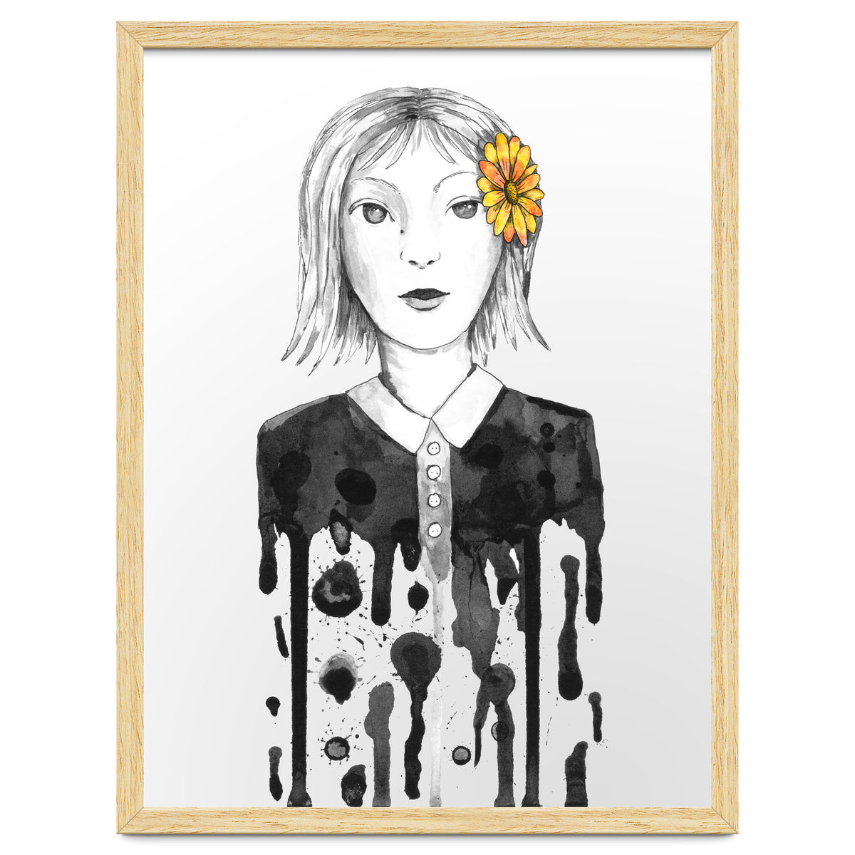 Flower dripping girl