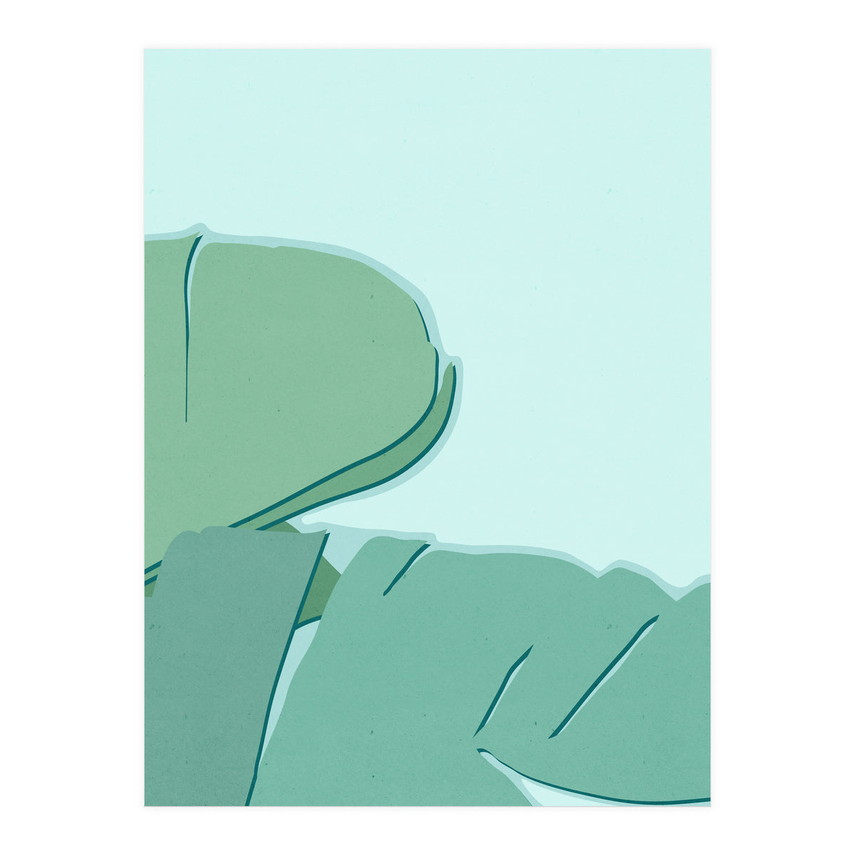 Abstract Banana Leaves Two - Greener Eden (Print Only)