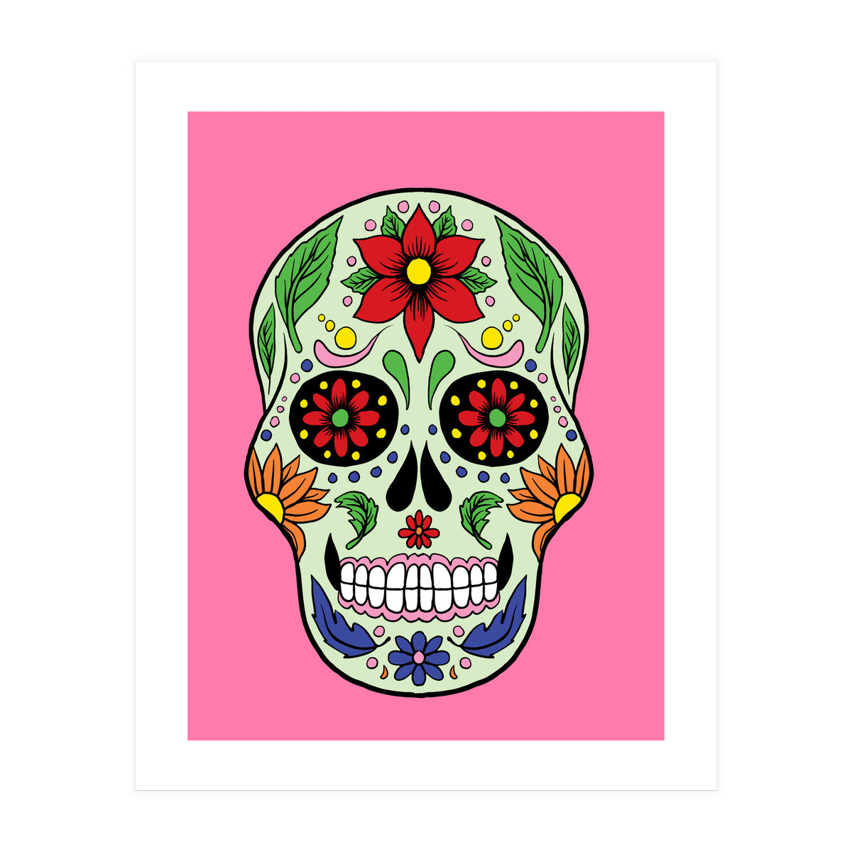 Colorful Skull I (Print Only)