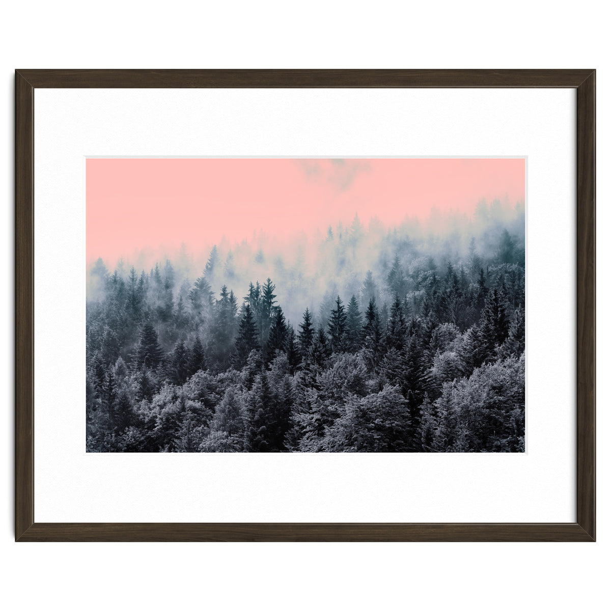 Forest in gray and pink
