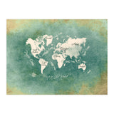 World Map White Green (Print Only) thumbnail