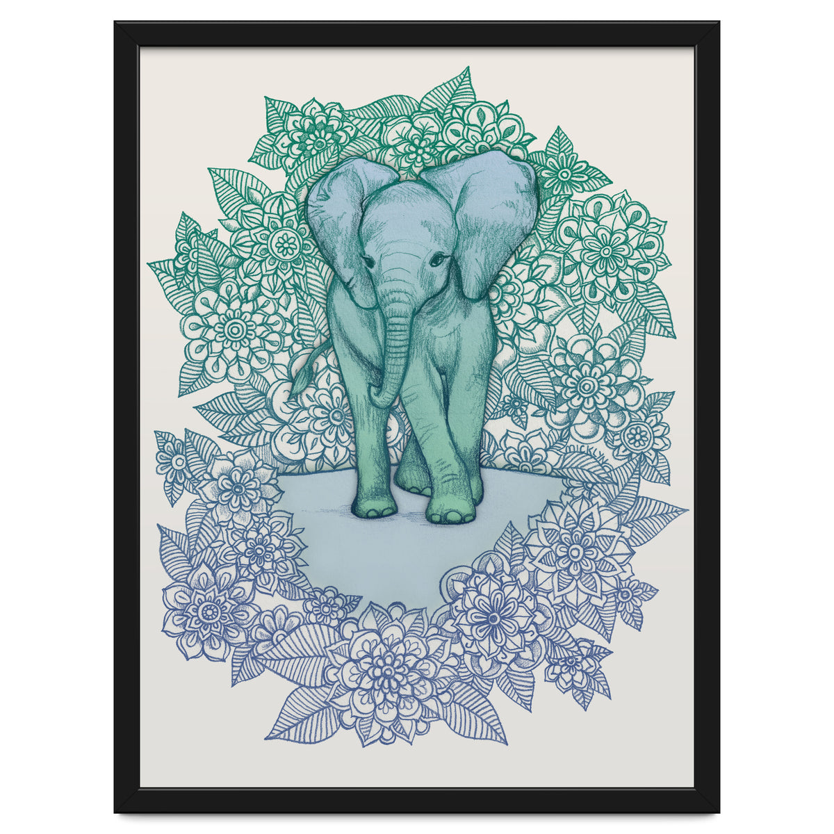 Emerald Elephant in the Lilac Evening