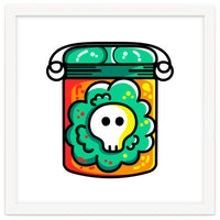 Kawaii Cute Skull In A Jar