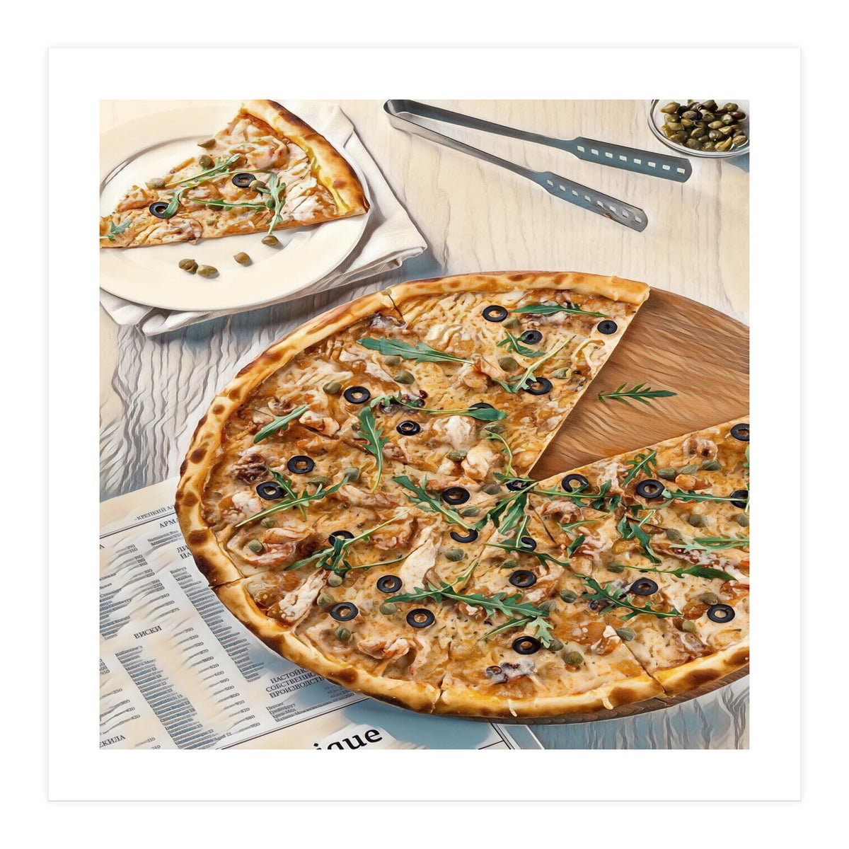 A Pizza A Day Takes The Sadness Away (Print Only)