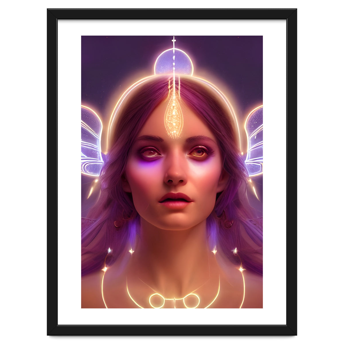 Purple Haze - Goddess of Light Digital Fantasy Artwork