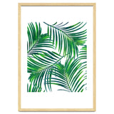 Palm Paradise, Tropical Leaves, Beachy Watercolor Painting, Minimal Nature Botanical Illustration thumbnail