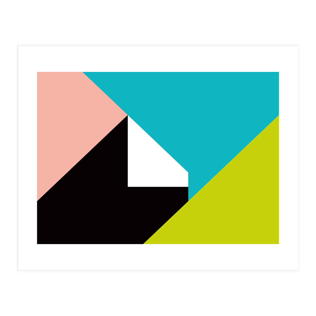 Geometric Shapes No. 266 - pink & lime (Print Only)