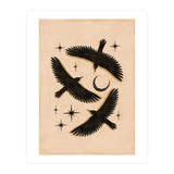 Black Birds Flying With The Moon (Print Only) thumbnail