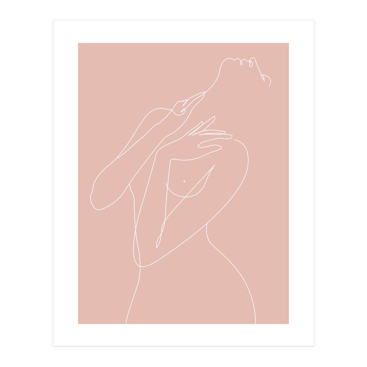 wake woman line-pink (Print Only)
