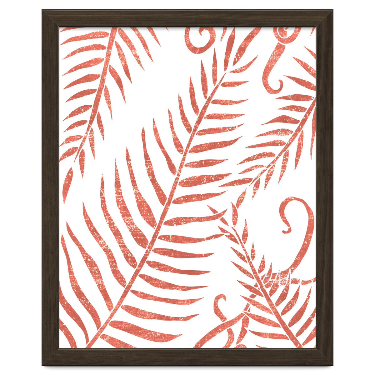 Abstract Terracotta Leaves 2 - Burnt Orange