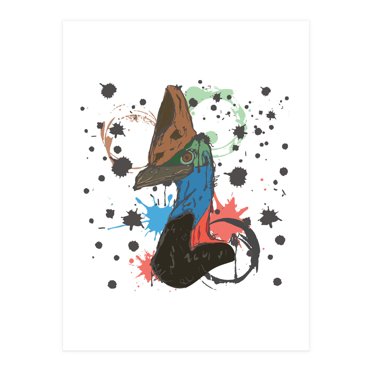 Cassowary Bird Sketch (Print Only)