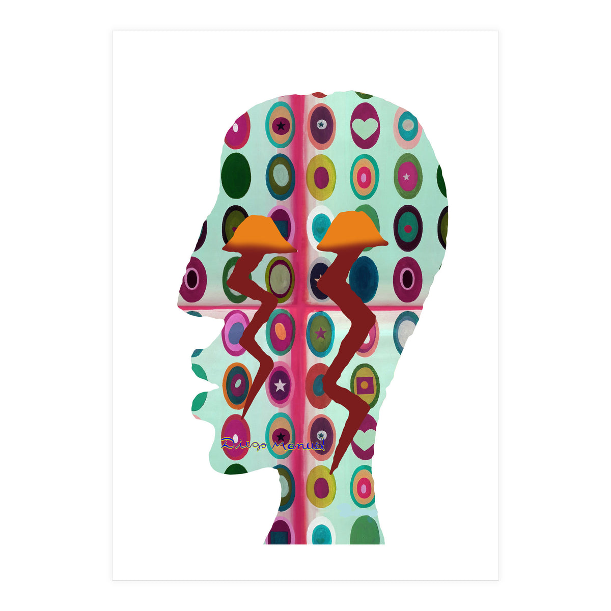 Perfil Con Rayos 10 (Print Only)