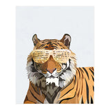 Hip Hop Tiger White Portrait (Print Only) thumbnail
