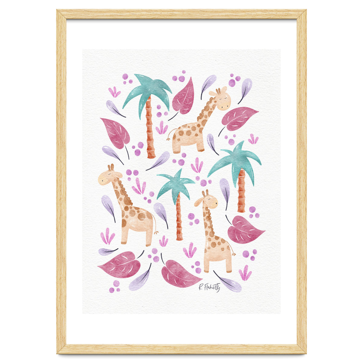 Jungle Giraffes | Pink