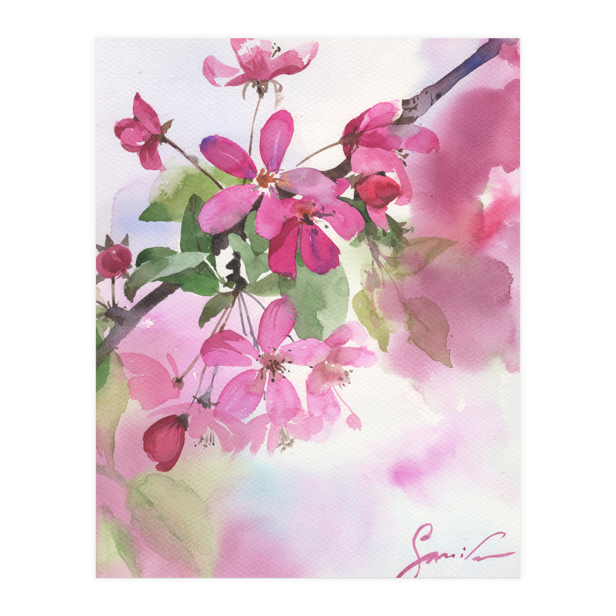 Pink flowers (Print Only)