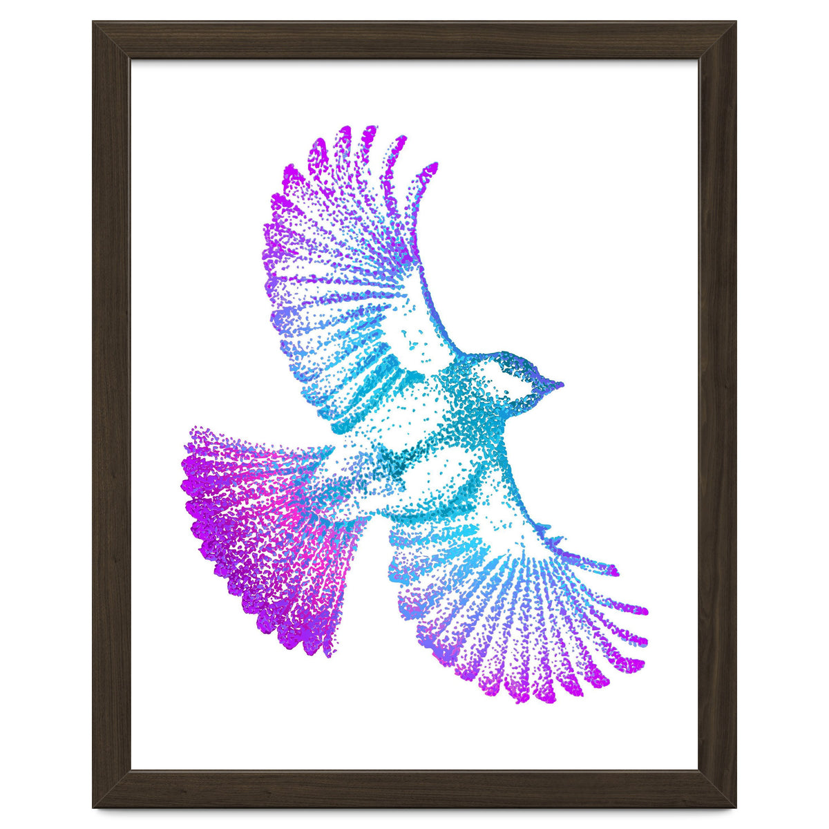 Flying Bird in Electric Blue