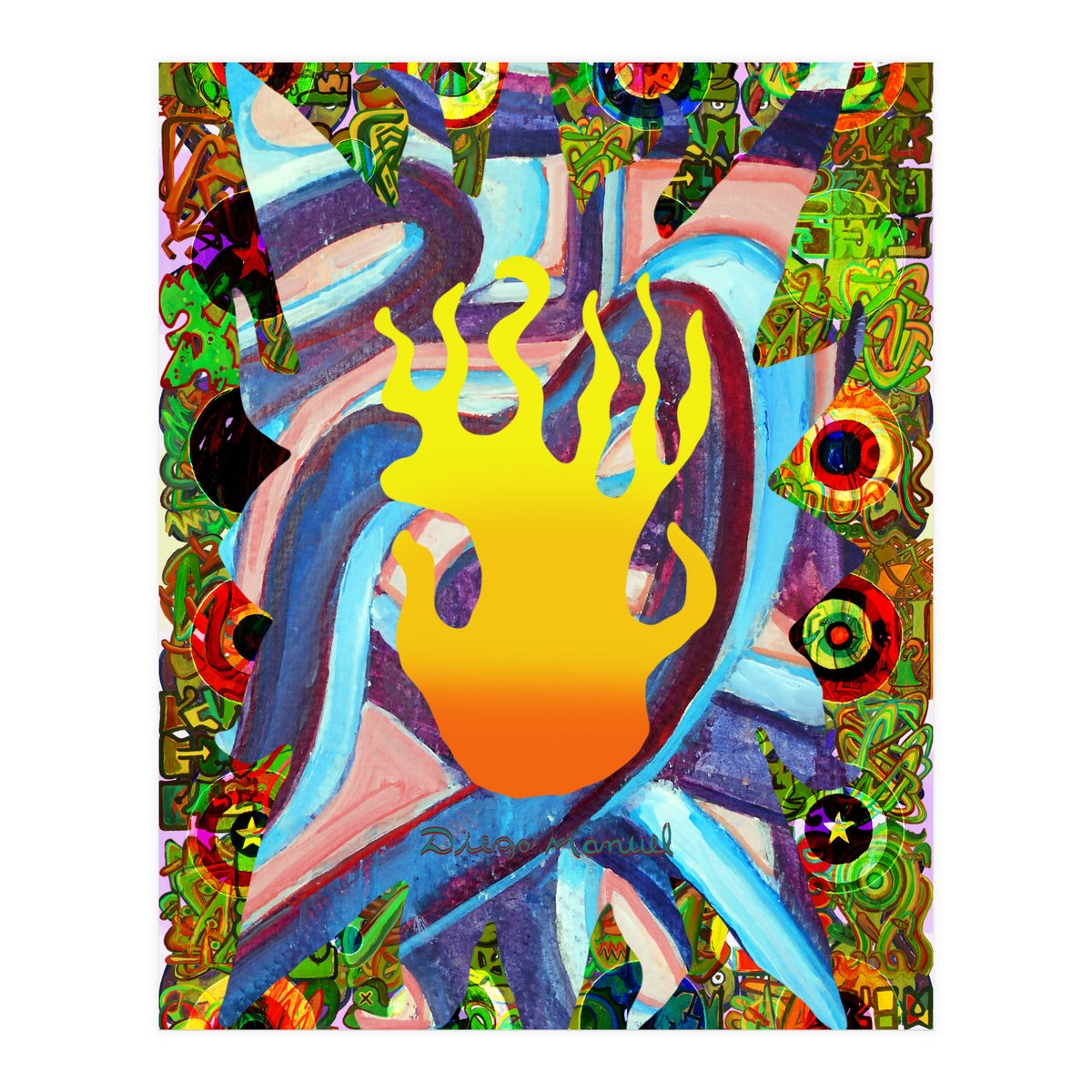 Fuego Y Graffiti 15 (Print Only)