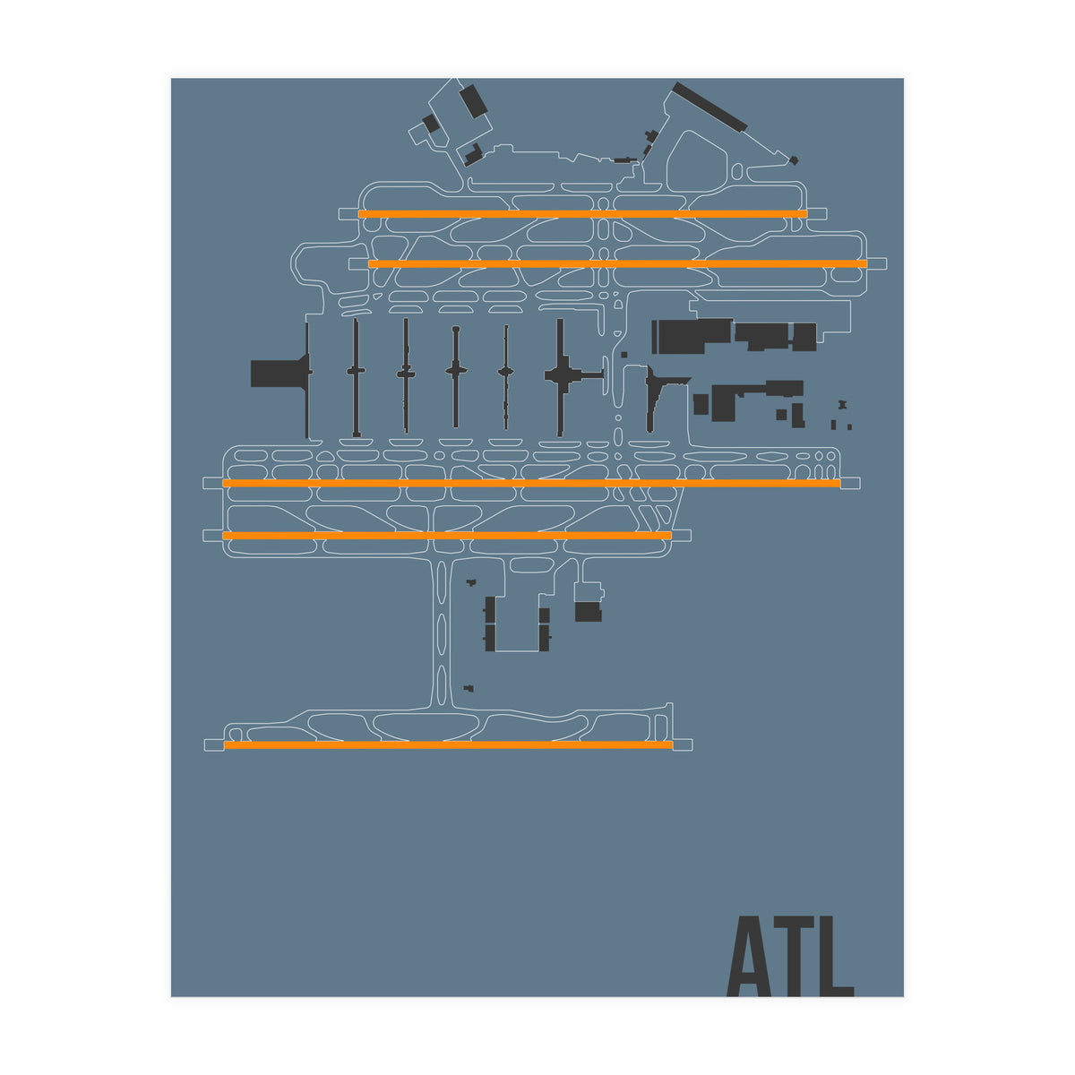 Atlanta Airport Layout (Print Only)