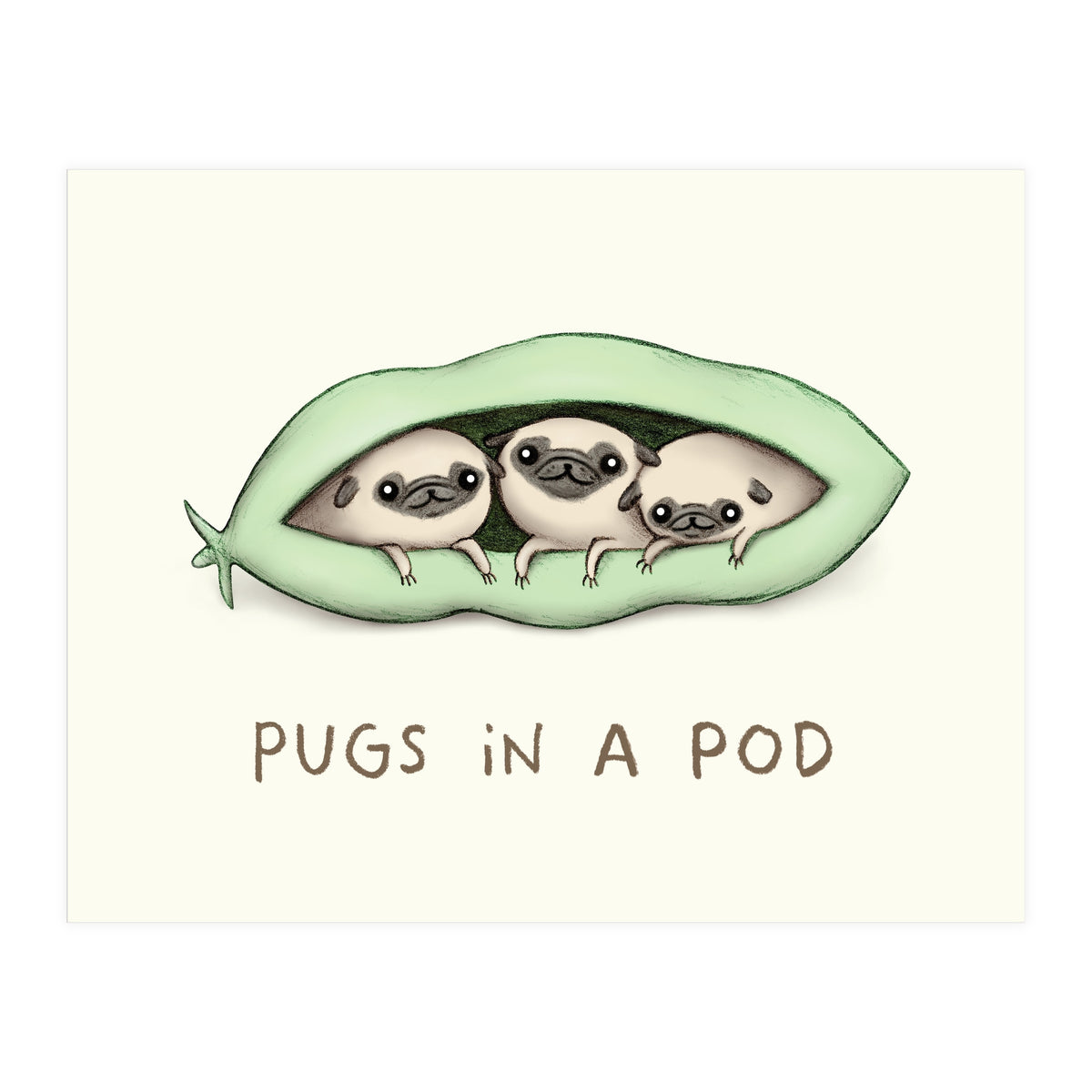 Pugs In A Pod (Print Only)