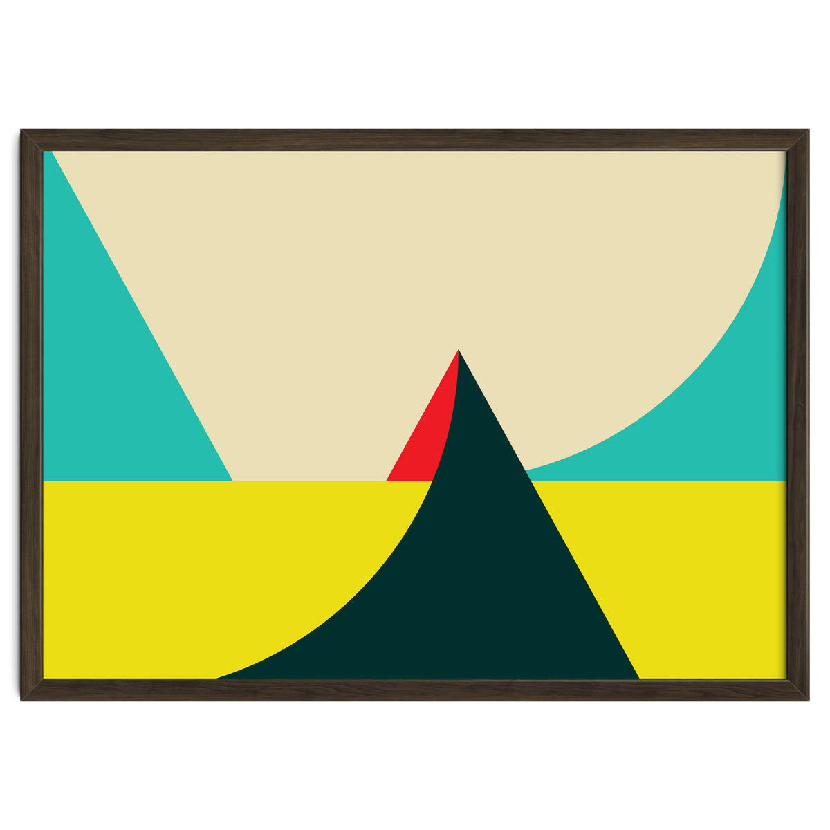 Geometric shapes No. 7 - yellow, turquoise, green & red