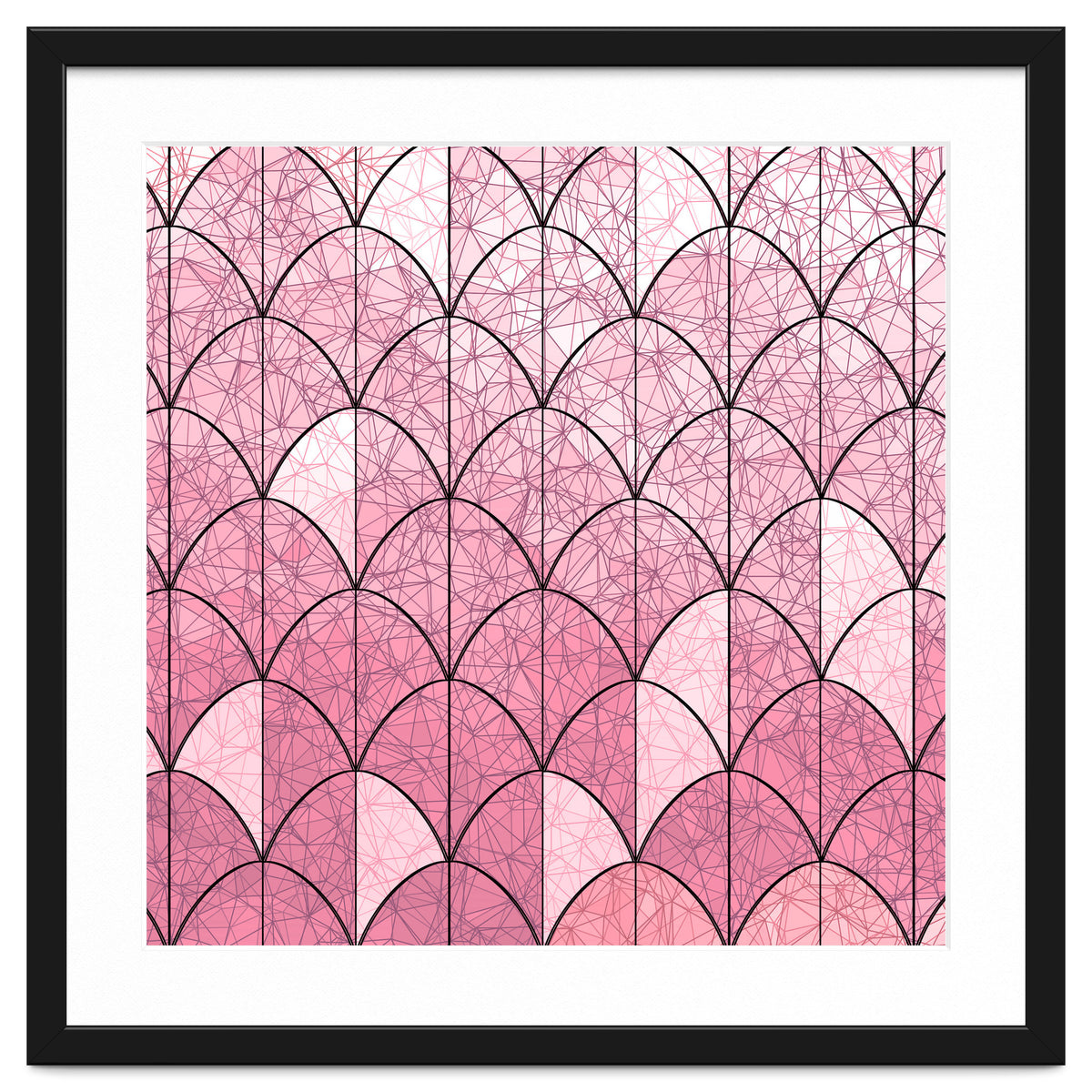 Mermaid scales pink and black