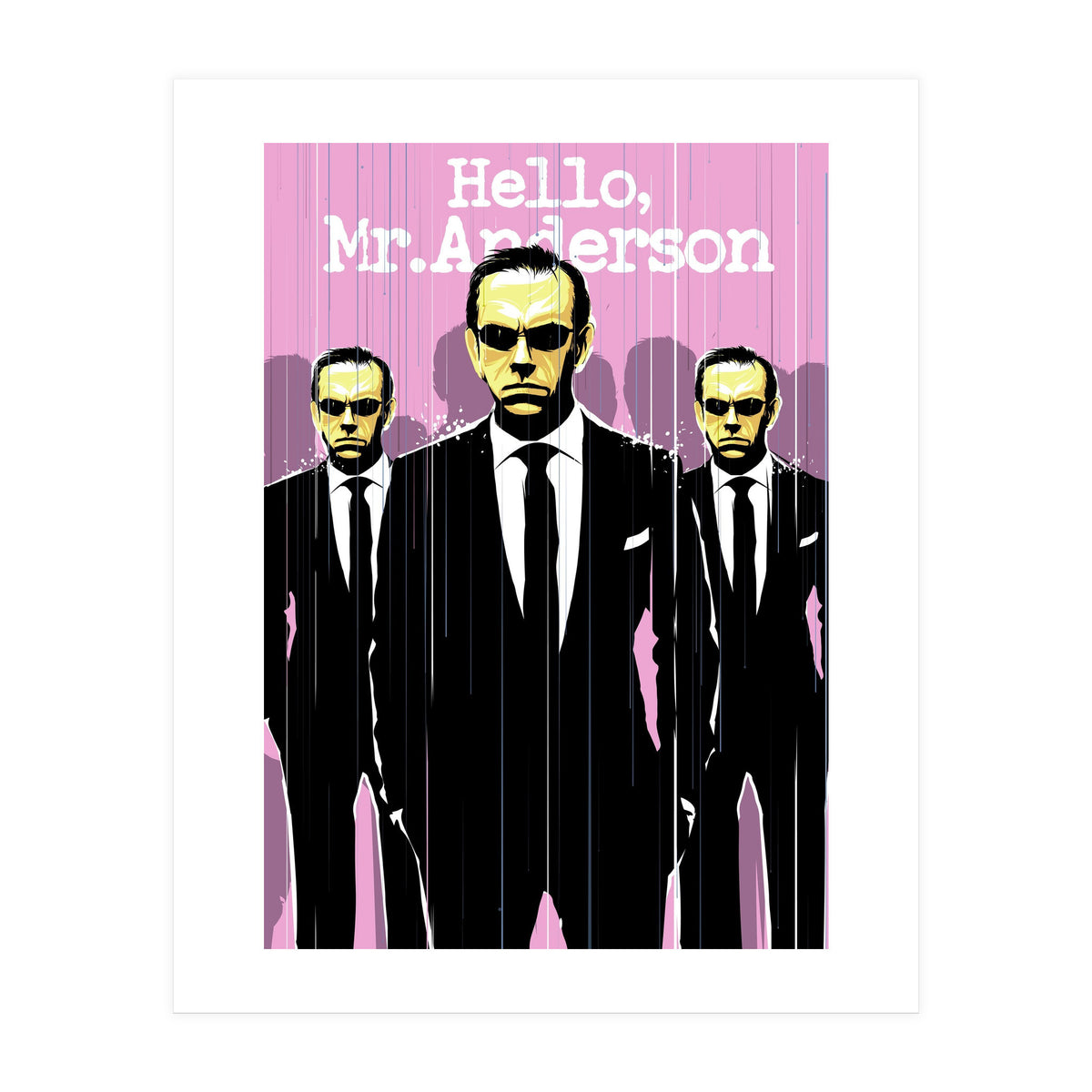 Hello Mr Anderson Matrix movie poster (Print Only)