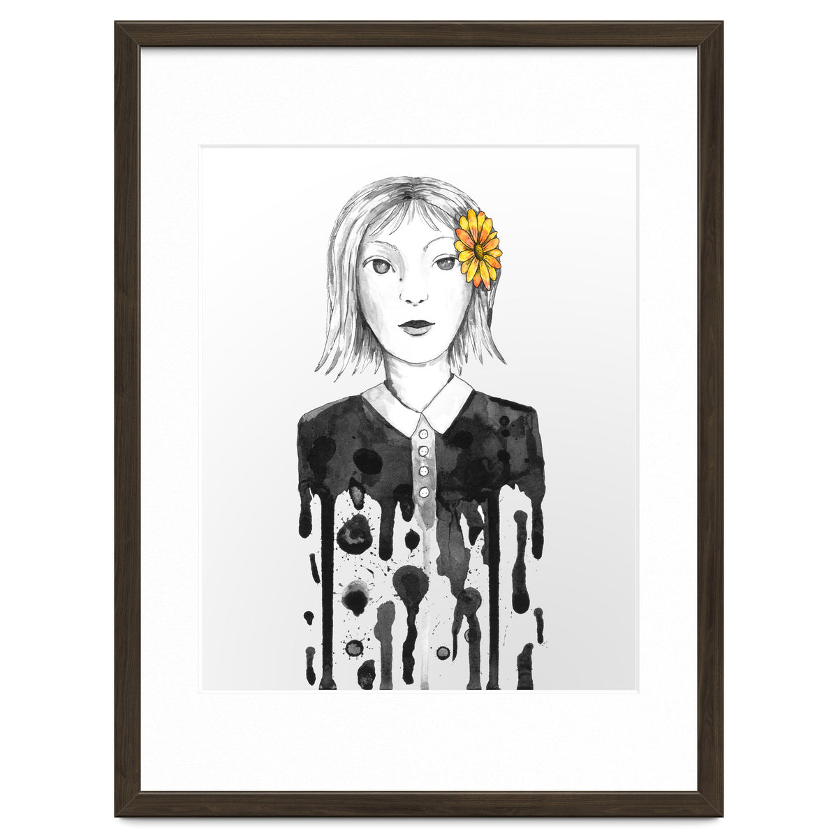 Flower dripping girl