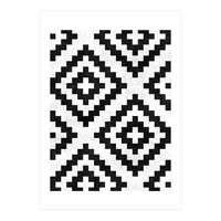 Urban Tribal Pattern No.18 - Aztec - Black and White Concrete (Print Only)