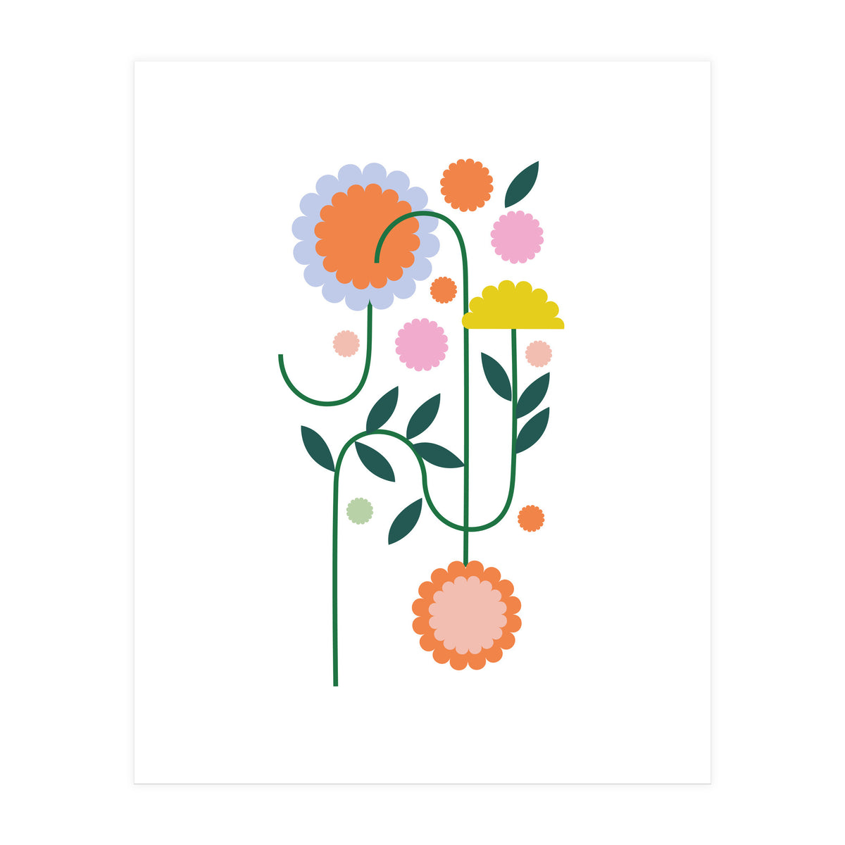 Blooming flowers (Print Only)