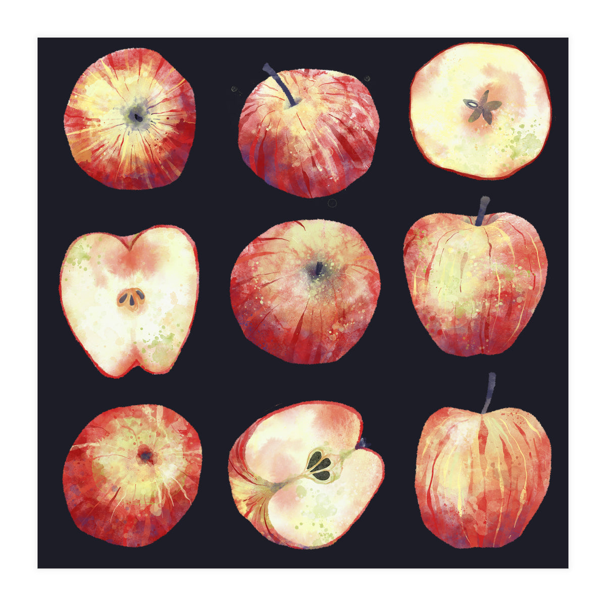 Apples Dark (Print Only)